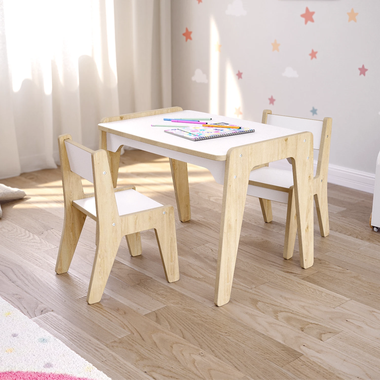 Juego de Mesa y Sillas Infantil
