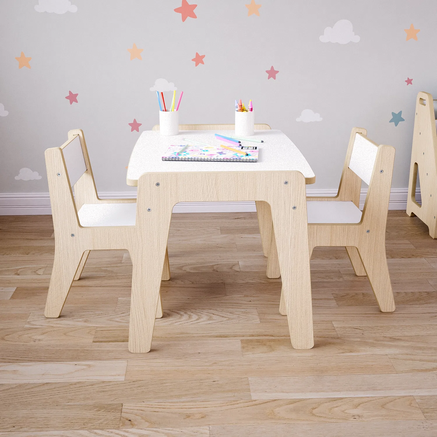 mesa y silla para niños